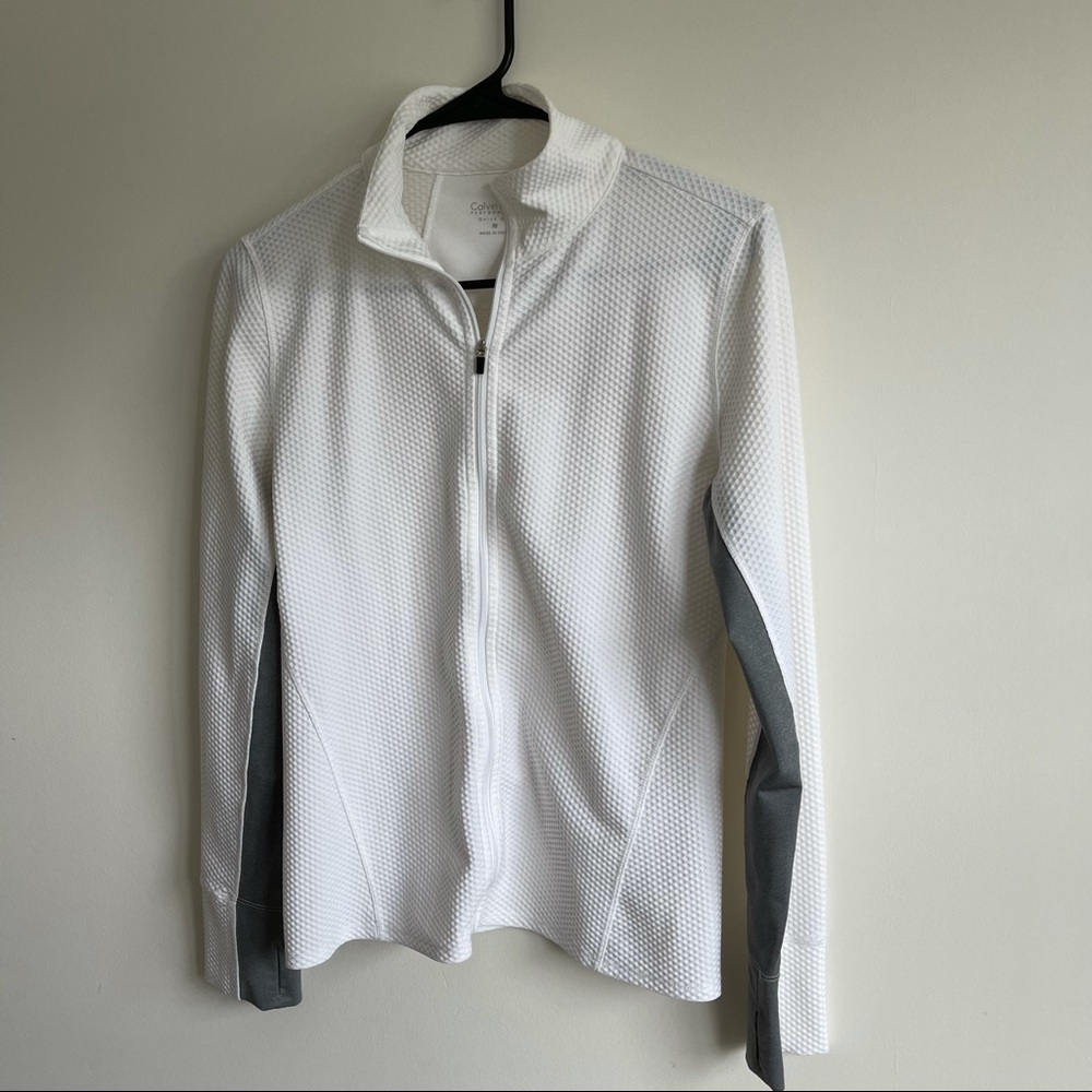 CALVIN KLEIN PERFORMANCE White Zip Up Jacket